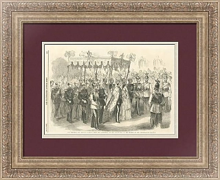 "Коронация Александра II" - редкая антикварная гравюра - вип подарок