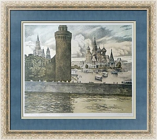 "Москва. Кремль" - оригинальная автолитография