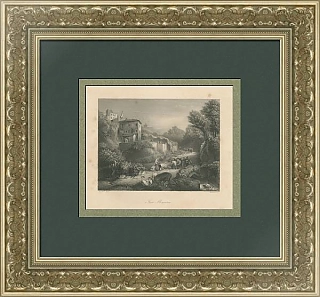 Антикварная гравюра "Сан-Марино" - эксклюзивный подарок