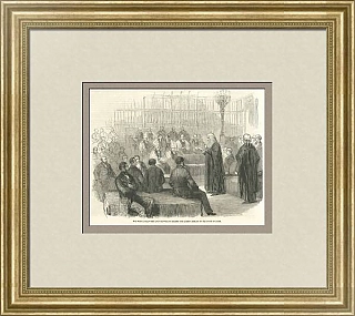 "Палата лордов" - редкая гравюра Lоndon News - 1854