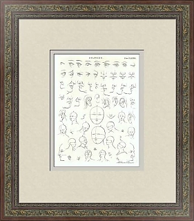 Антикварная гравюра "Рисование"