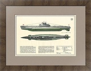 «Дизельная подлодка "типа Щ"» - оригинальный советский плакат