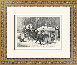 "Рождество" - антикварная английская гравюра