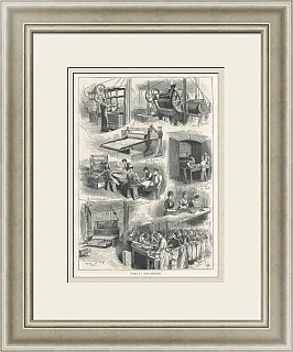 "На бисквитной фабрике" - антикварная гравюра