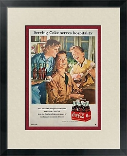 Оригинальная рекламная иллюстрация "Coca-Cola. Serving Coke serves hospitality"