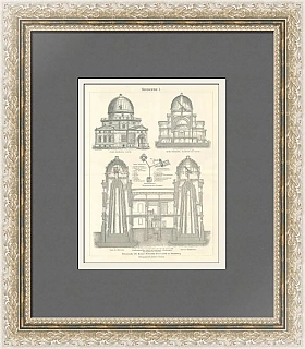 "Обсерватории" - старинная редкая гравюра