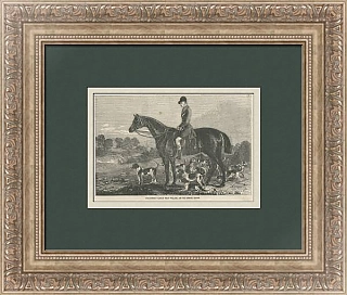 "Охота на лис" - редкая антикварная гравюра - The Illustrated London News