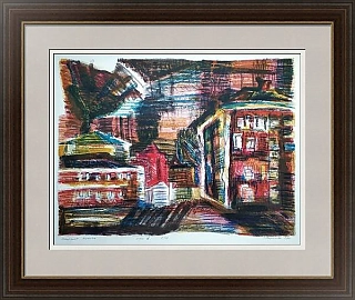 Оригинальная автолитография "Вечерняя Москва"