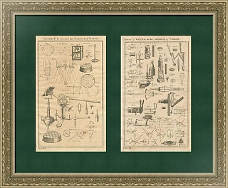 Старинные редкие гравюры "Оптика"