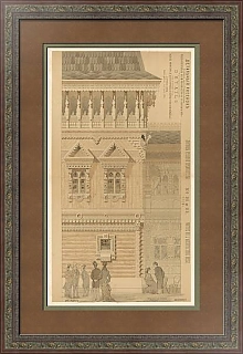 Редкая литография "Фасад Всемирной выставки в Париже 1878 года" - вип подарок