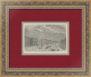 "Невский проспект" - антикварная гравюра