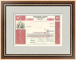 Акция Western Union - оригинальный экземпляр