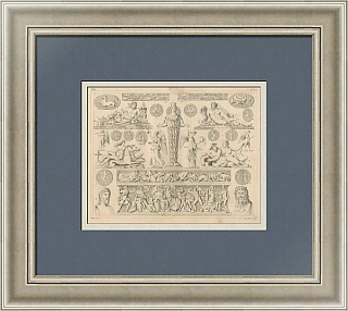 Редкая гравюра "Древнегреческие классические легенды"