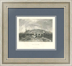 "Вид на Маунт-Эджкомб" - антикварная гравюра