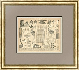 "Предохранители" - старинная гравюра - оригинал