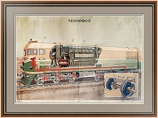 "Тепловоз" - редкий советский плакат