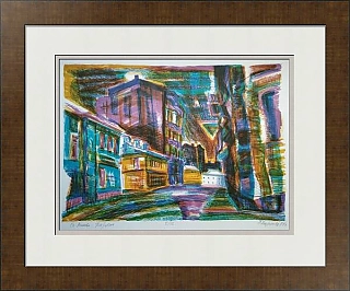 Автолитография (оригинал) "Старая Москва. Петровка"