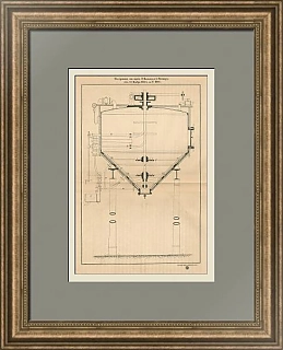 Антикварный патент на "Осветлительный чан для пивоварения" - литография