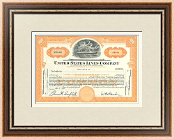 Акция судоходной компании United States Lines Company