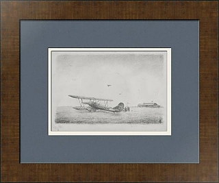 "Самолет" - редкая автолитография - оригинал