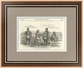 "Зарисовки из жизни в России" - антикварная гравюра