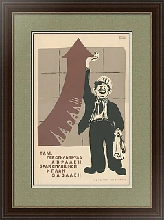 "Там где стиль труда аврален, брак сплошной и план завален" - плакат СССР