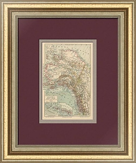 Карта Аляски - редкий антикварный экземпляр