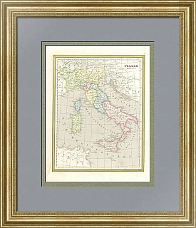 Антикварная карта Италии