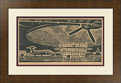 "Шереметьево" - редкая советская линогравюра