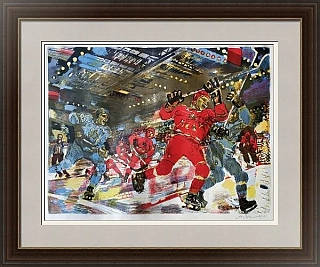 "Хоккей" - редкая автолитография - оригинальный вип подарок