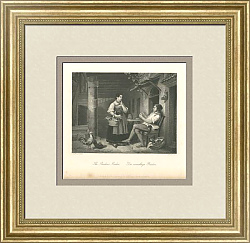 "Благоразумный пекарь" - антикварная гравюра