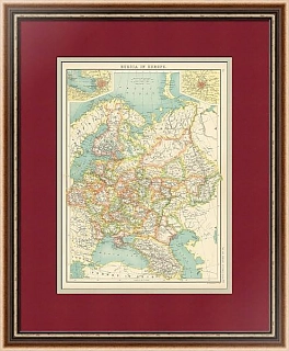 Антикварная карта "Россия в Европе"