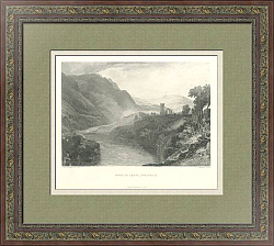 "Аббатство Меррик" - антикварная гравюра - эксклюзивный подарок