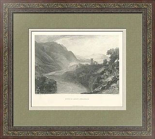 "Аббатство Меррик" - антикварная гравюра - эксклюзивный подарок