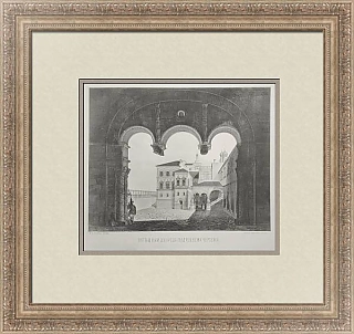 Оригинальная фотогравюра "Москва. Потешный дворец по древнему чертежу"