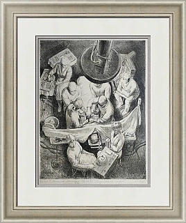 Оригинальная автолитография "Операция на сердце"