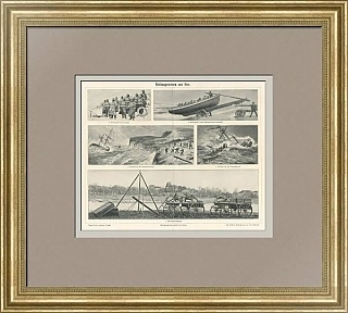 "Спасательные службы на море" - оригинальная фототипия