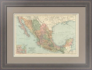 Антикварная карта Мексики - эксклюзивный подарок
