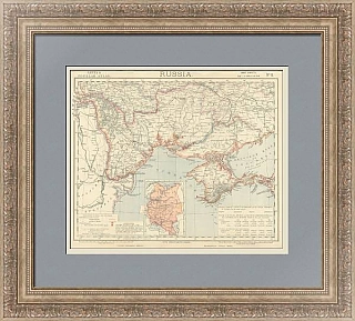 Редкая карта юго-запада Российской империи - антикварный экземпляр