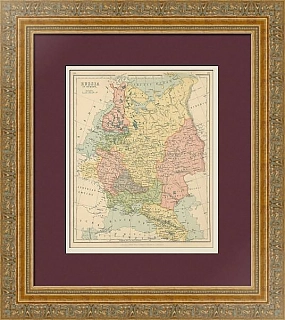 Россия в Европе - антикварная карта