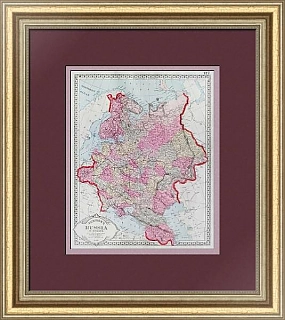 Подлинная географическая карта Европейской части России