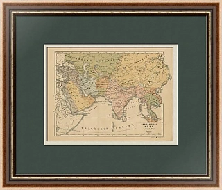 Карта "Южная и Средняя Азия" - оригинал - уникальный подарок