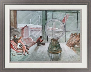 Оригинальный рисунок "В аэропорту"