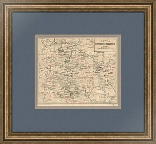 Оригинальная Карта Воронежской губернии