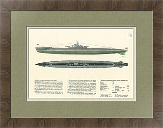 Советский плакат «Дизельная подводная лодка "типа К"»