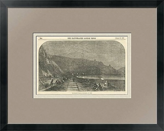 "Строительство железной дороги в Балаклаве. Ночь" - London News - 1855