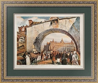 "Москва. Владимирские ворота" - оригинальная автолитография