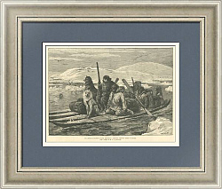 "Поиски экспедиции Франклина" - антикварная гравюра