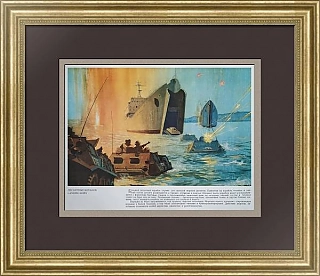 Десантные корабли - оригинальный лист из серии "Корабли ВМФ СССР"