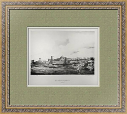 Антикварная фотогравюра "Москва. Петровский дворец"